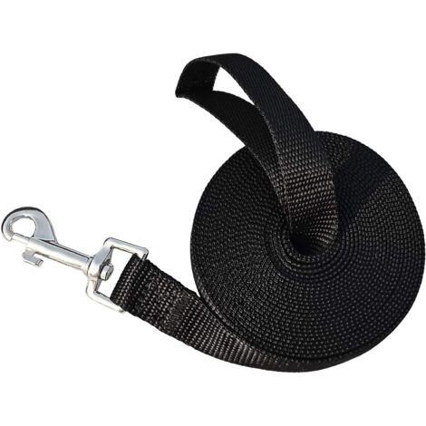 Ahlsen Longe pour Chien 5m Noir, Laisse de Dressage pour Chien, Laisse Longue pour Chien de Petites à Grandes Taille