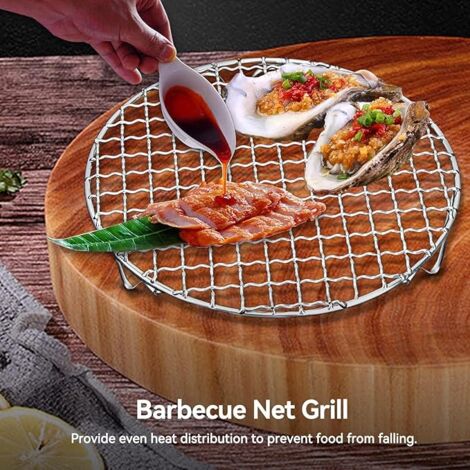 Plaque De Feu En Acier Inoxydable Pour Barbecue - 35x26 Cm, Repliable, Pour Charbon Ou Bois