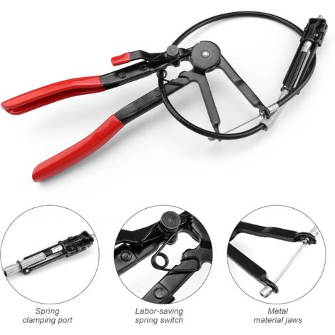 Pince à Collier Durite 2 Pièces - Acier Chrome-Vanadium - Pour Réparation Auto - Espaces Restreints