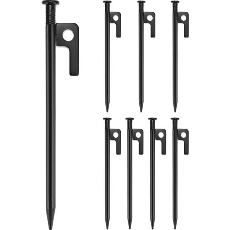 Lot De 6 Piquets De Sol Rocheux 20 Cm En Acier Galvanisé - Parfaits Pour Camping Et Festivals