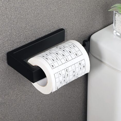 Porte Papier Toilette Adhésif - Acier Inoxydable - Sans Perçage - Installation Facile - Pour Salle De Bain