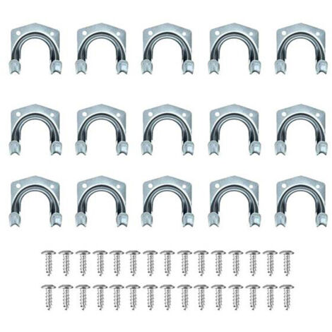 15 Crochets Muraux Robustes HSEAMALL - Pour Outils De Jardin & Garage