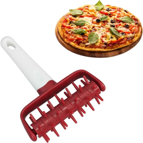 Rouleau à Pâte Perforé - Pour Pizza/Biscuits - Perce Trous Aération - Plastique Alimentaire 12x18cm