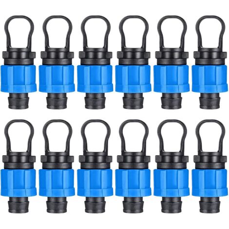 16 Embouts D'irrigation Goutte-à-goutte 1/2 Pouce Pour Tuyaux De 16mm - Connexions Anti-déconnexion, ABS Robuste, Idéal Jardin Et Serre