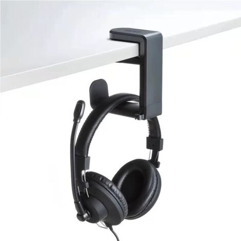 Support Pour Casque Et Manette De Jeu - Organisateur De Bureau Avec Porte-gobelet - En Aluminium Et ABS - Fixation Par Serrage