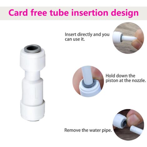 Coude D'eau RO Clapet Anti-retour Droit Raccord Rapide Raccord 1/4 3/8 Tuyau 1/8quot; Connecteur De Tuyau En Plastique Pour Système D'osmose Inverse Mâle -tuyau Droit-4