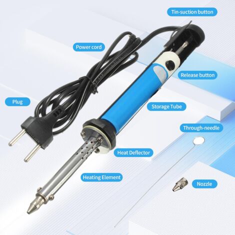 Pompe à Dessouder Électrique Ejoyous - Aspirateur à Soudure Automatique 220V, Avec Buses - Pour Circuits - 2