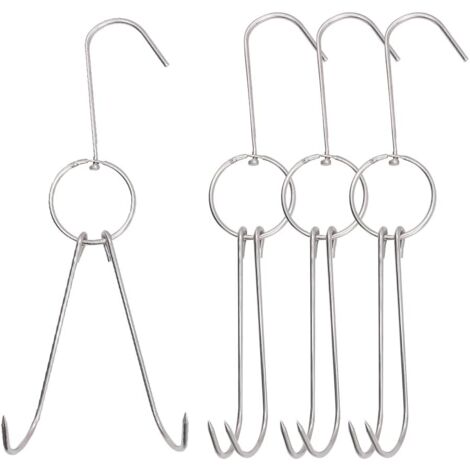 Mikinona 4 Leurres Lumineux Noctiluques - Crochets Doubles Acier Inoxydable - Pour Calamar, Seiche, Poulpe - Eau Douce Et Salée - Vert