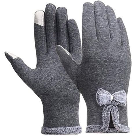 Mitaines Tricotées Hiver épaissir Gants Chauds Pour écran