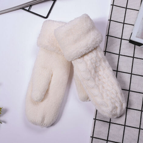 Ahlsen Gants Hiver Femme, Super Epais Chaud Mitaines Moufles Femme Gants et Moufles Femme Cadeau d'Anniversaire Noël Parfait pour Femmes, Filles, Amants Maman