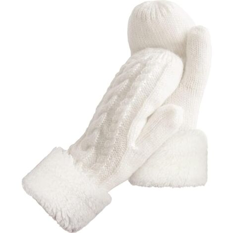 Ahlsen Gants Hiver Femme, Super Epais Chaud Mitaines Moufles Femme Gants et Moufles Femme Cadeau d'Anniversaire Noël Parfait pour Femmes, Filles, Amants Maman