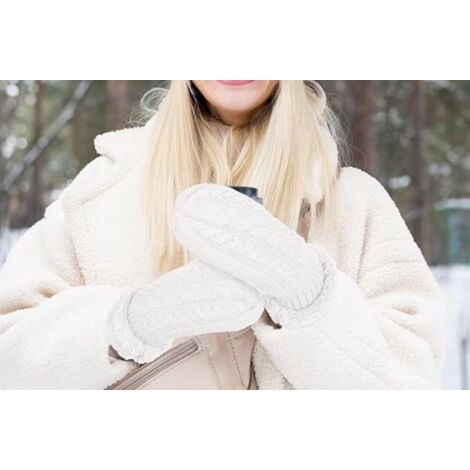 Ahlsen Gants Hiver Femme, Super Epais Chaud Mitaines Moufles Femme Gants et Moufles Femme Cadeau d'Anniversaire Noël Parfait pour Femmes, Filles, Amants Maman