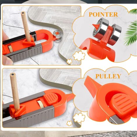 Jauge De Contour (2 Pièces) - Outil Pour Reproduire Les Formes Irrégulières - Pour Pose Plinthe, Carrelage, Menuiserie - 6