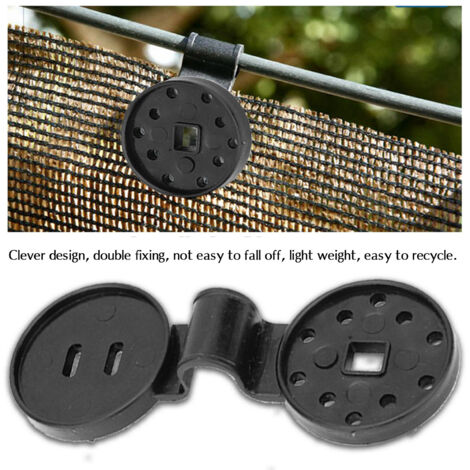 100 Pièces Attaches Brise Vue - Clips Avec Œillet Pour Bâche, Filet Ombrage Et Protection