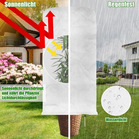 Housse De Protection Hivernale Pour Plantes - Transparente, En PE Réutilisable - 100x80 Cm - Anti-Gel Et Pluie - Pour Arbustes D'Extérieur