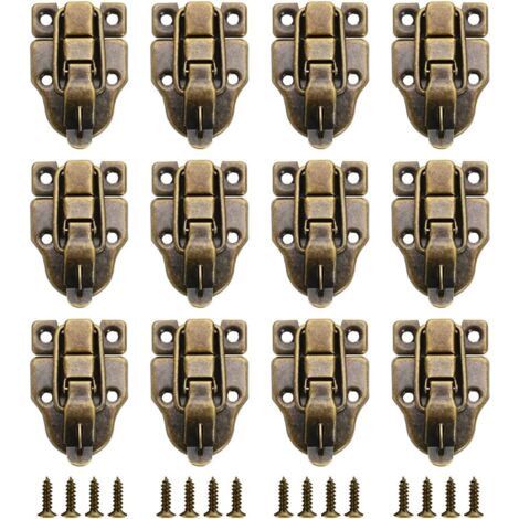 6 Loquets Rétro En Fer Pour Boîte, Coffre Ou Meuble - Style Vintage, Finition Antique - Faciles à Installer