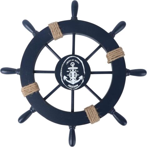 Étagère Murale Bateau Bois Massif 62cm – Décoration Maritime Style Antique