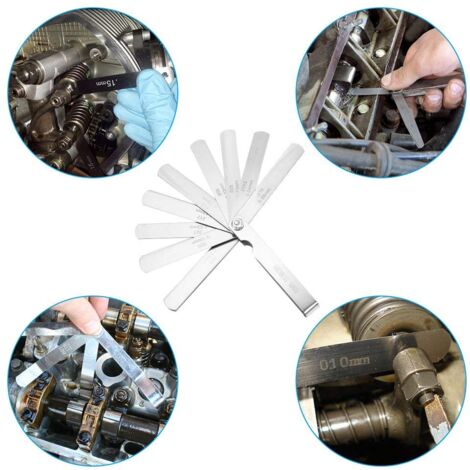 Jauge D'épaisseur 32 Lames - Cales De 0.02 à 1 Mm / 0.0008 à 0.040 Pouces, Pour Réglage Moteur - 2