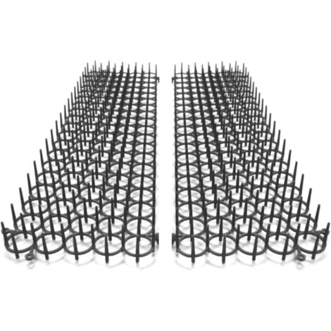 Lot De 4 Grilles Anti-nuisibles - Pic Anti Pigeons, Oiseaux, Chats - Repulsif Naturel Et Ecologique Pour Jardinières Et Potagers - Protection Immédiate - Découpable Et Modulable - 49 X 14 CM