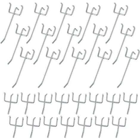 Lot De 24 Bacs En Panneau Perforé Avec Crochets Et Boucles Accessoires Pour Panneau Perfor Kit De Syst Me F 588242
