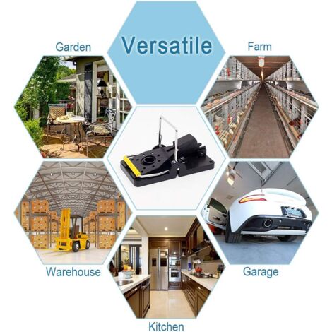 Pack De 6 Pièges à Souris Réutilisables - Tapette Souris Puissante - Pour Intérieur Et Extérieur - Facile à Utiliser