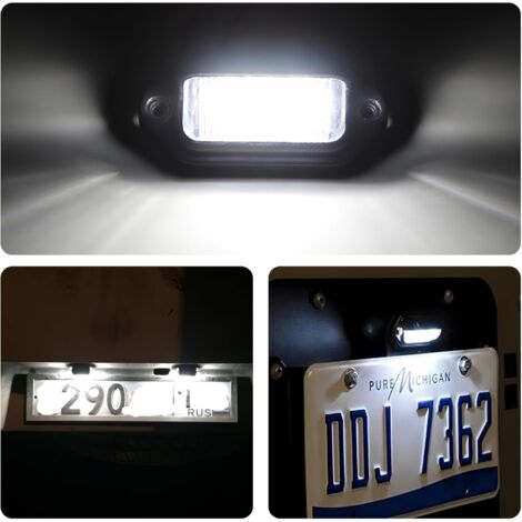 2 Plafonniers LED Pour Plaque D’Immatriculation BMW X5 E53 / X3 E83 – Blanc Froid 6000K – Plug & Play