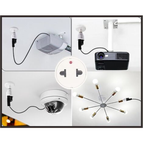 FExYinz 2 Pièces Par Paquet Adaptateur De Douille De Lampe Prise E27 Conversion En Prise De Courant Et Prise E27