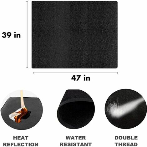 Fireproof fireplace mat - floor grill mat - grill mat - fire retardant ...