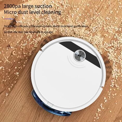 2800PA Wet and Dry Vacuum Powerful Robot Vacuum Cleaner