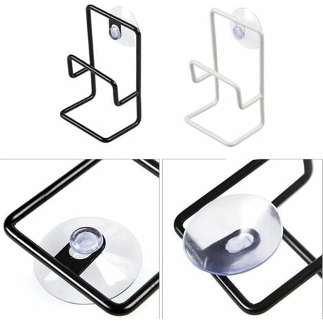 Pcs Kitchen Sponge Holder Suction Cup, Dishwashing Sponge Holder with Suction Cup Wall Mounted for Kitchen and Bathroom Sponge Holder, Soap, Dishwashing Brushes etc. (Black, White)