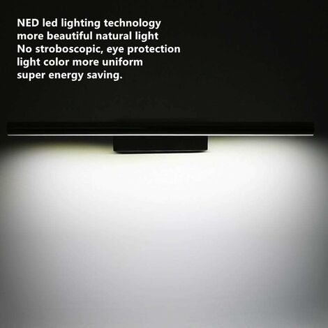 Bathroom mirror light LED 5W wall light table lamp waterproof IP44 180° adjustable with switch stainless steel lighting decoration furniture toilet make-up 40cm