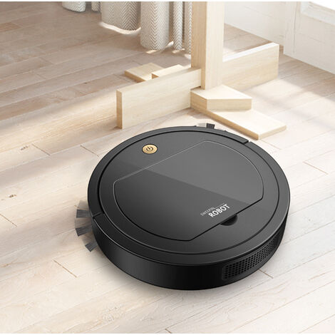 Robot Vacuum Cleaner, Powerful Robot Vacuum Cleaner, Anti-Collection, Anti-Drop, Multi-Mode, Household/Pet Hair/Dust/Floor Cleaning, Quiet (Black)