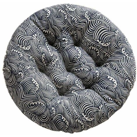 Round Cushion Chair Cushion Seat Tatami Restaurant Sofa Backrest Stool Thickened Floor Cushion Cotton Linen 50X50cm