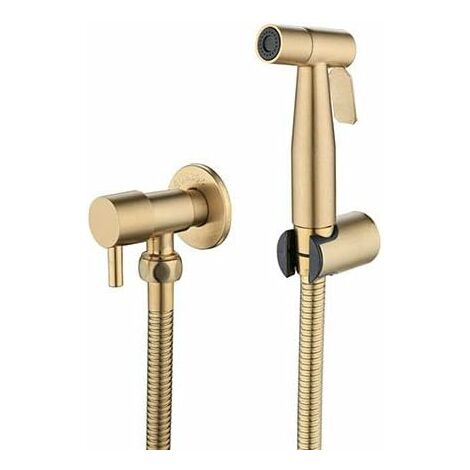 Stainless Steel Toilet Sprayer Bidet Spray Set Faucet Sprayer Toilet Sprayer (Gold) (1/5)