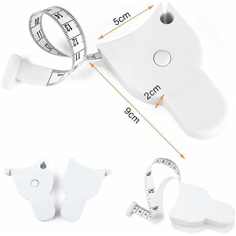 Soft Tape Measure, Pack of 2 Body Measuring Tape Retractable Tape Measure (Y Shape, White)