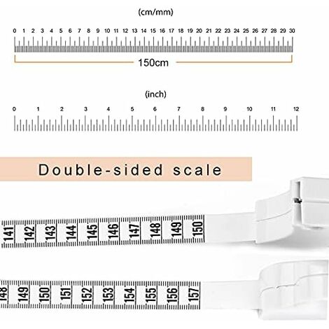 Soft Tape Measure, Pack of 2 Body Measuring Tape Retractable Tape Measure (Y Shape, White)