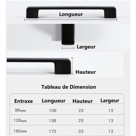 10pcs Furniture Handle Center Distance 96mm Black Kitchen Door Handle Furniture Bar Handle Black Kitchen Handle 96mm