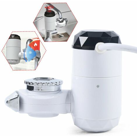 LED Electric Tankless Water Heater Faucet Bathroom Kitchen Connection Instant Hot 3000W