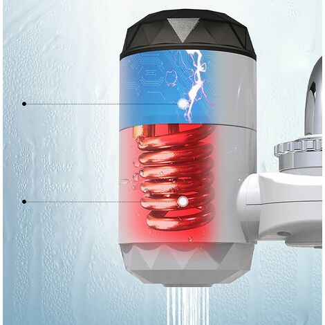 LED Electric Tankless Water Heater Faucet Bathroom Kitchen Connection Instant Hot 3000W