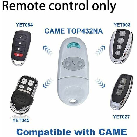 Original Came TOP432NA remote control - fixed code frequency 433.92 MHz THSIDNE