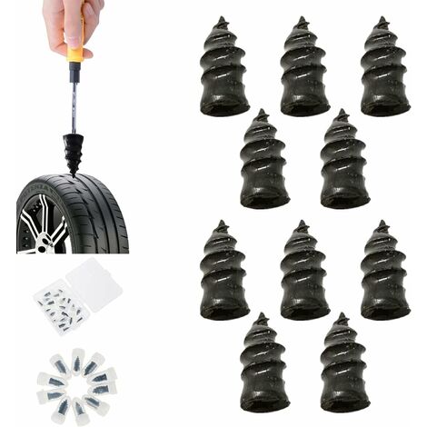 Car Tire Nails, Vacuum Tire Repair Nail, Rubber Nail for Tire Repair, Quick Repair Tool, Suitable for Cars, Motorcycles, Trucks 10pcs Cisea (1/5)