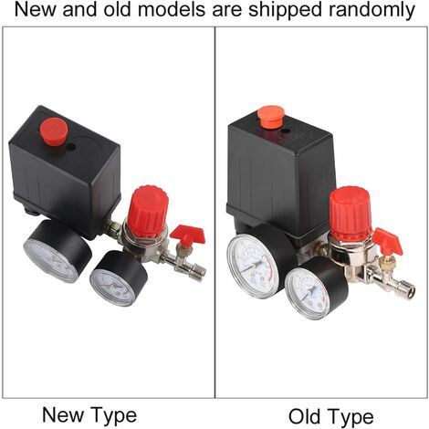 3000L/min 0.05-1.2MPa small air compressor pressure switch control with safety valve and pressure regulator gauges