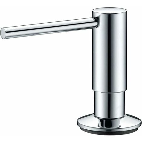 Mizzo Govaro Soap Dispenser with 360° Swivel Spout - Top Refillable Liquid Soap Dispenser for Kitchen Sink - Chrome Plated Stainless Steel Liquid Soap Dispenser 300ml (10oz) Cisea