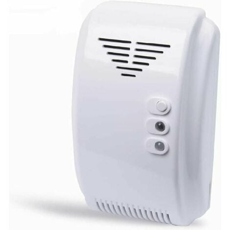 Gas Detector, 12V Gas Detector Sensor Alarm Propane Butane LPG Natural Motorhome Motorhome Van，White