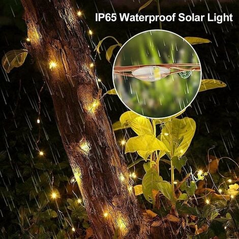 Outdoor Solar String Lights 30m 300 LED Remote Control with 8 Lighting Modes Waterproof Solar String Lights for Garden Patio Balcony Yard Christmas Tree Wedding Party