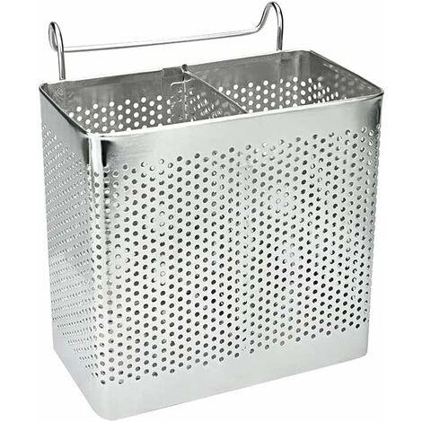 Kitchen Cutlery Drainer Cutlery Basket Cutlery Holder Stainless Steel Sink Organizer for Storing Kitchen Utensils Spoon Fork (1/5)