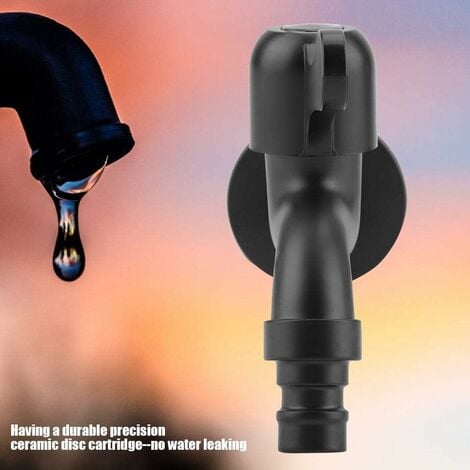 Outdoor Faucet 304 Stainless Steel Black Wall Mounted Faucet Garden Faucet for Bathroom(1)