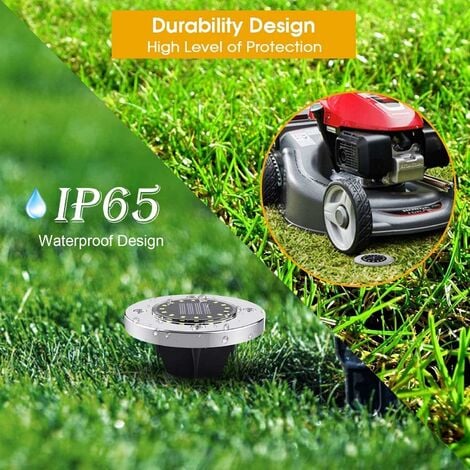 Outdoor Solar Garden Lights 8 LED Solar Floor Light Ground Spotlight Garden Decoration IP65 Waterproof Lawn Path Patio Outdoor 1 Piece