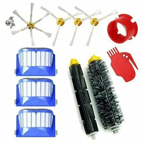 Refill kit for Roomba 600 605 610 612 615 616 620 621 630 645 650 651 655 660 665 670 671 675 680 681 685 695 696. Pack of 11 Compatible with iRobot brushes and filters (1/5)