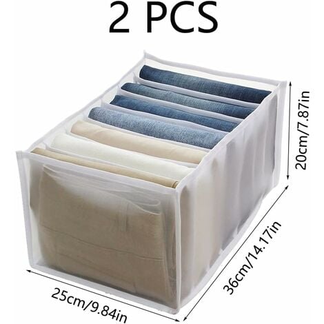 Pcs Foldable Mesh Storage Box Jeans Drawer Organizer Drawer Organizer Foldable Drawer Organizer 7 Grids for Storage Clothes Leggings T-Shirts Jeans